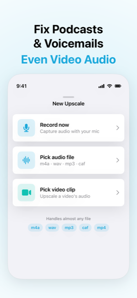 Fix podcasts, voicemails, and even video audio