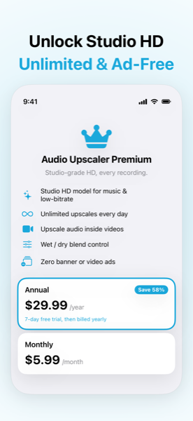 Unlock Studio HD — unlimited and ad-free
